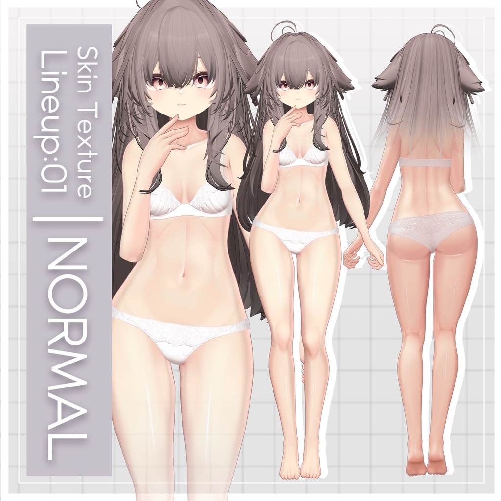 リリース記念セール7/31まで🦊【輝夜】ギャルゲ風♥テクスチャ/Kaguya GalgeStyle texture #ギャルゲ風肌テクスチャ