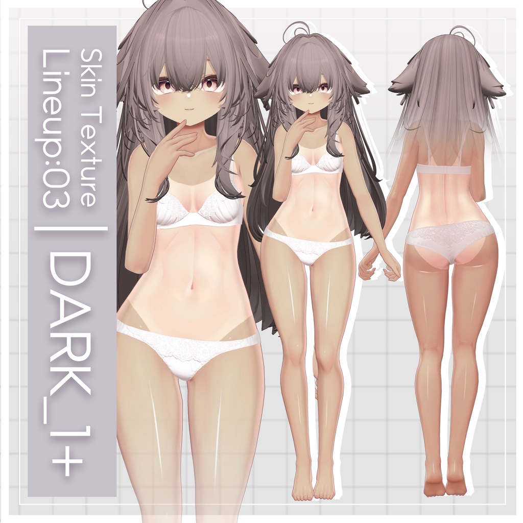 リリース記念セール7/31まで🦊【輝夜】ギャルゲ風♥テクスチャ/Kaguya GalgeStyle texture #ギャルゲ風肌テクスチャ