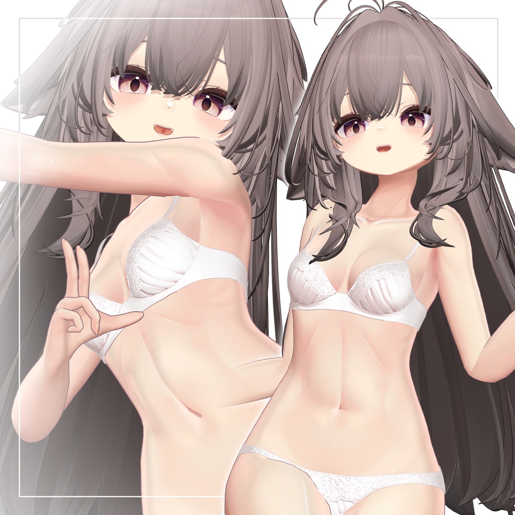 リリース記念セール7/31まで🦊【輝夜】ギャルゲ風♥テクスチャ/Kaguya GalgeStyle texture #ギャルゲ風肌テクスチャ