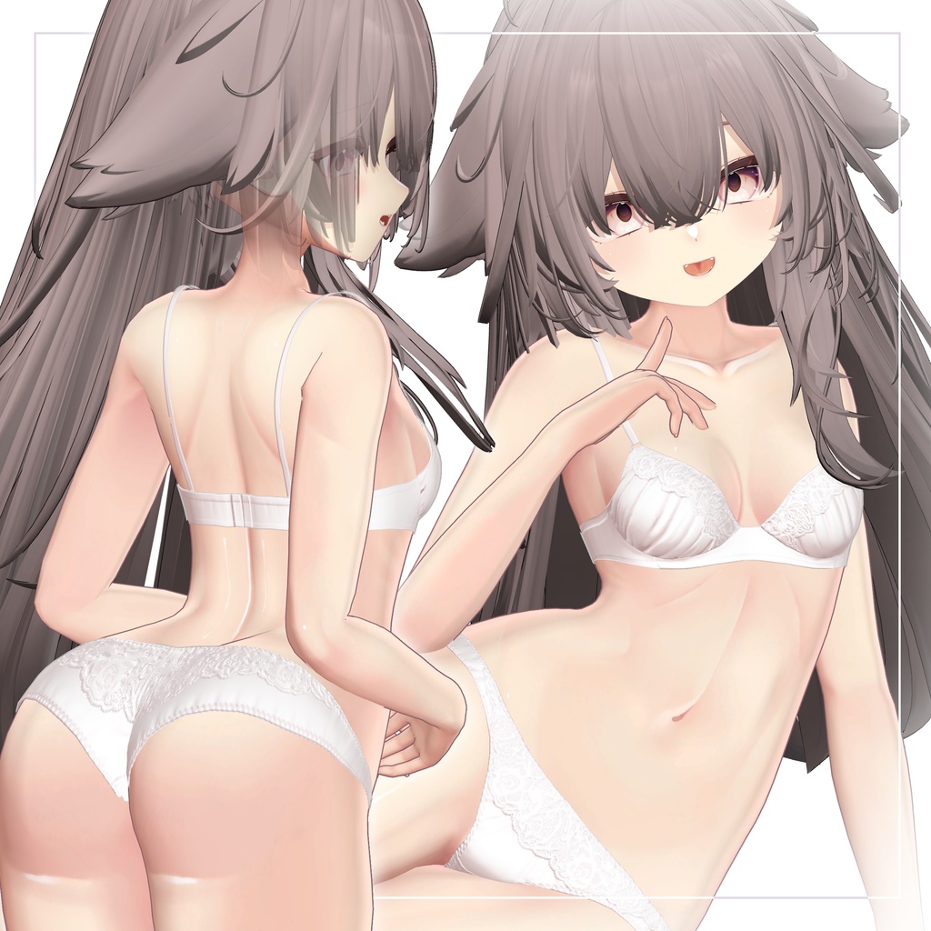 リリース記念セール7/31まで🦊【輝夜】ギャルゲ風♥テクスチャ/Kaguya GalgeStyle texture #ギャルゲ風肌テクスチャ