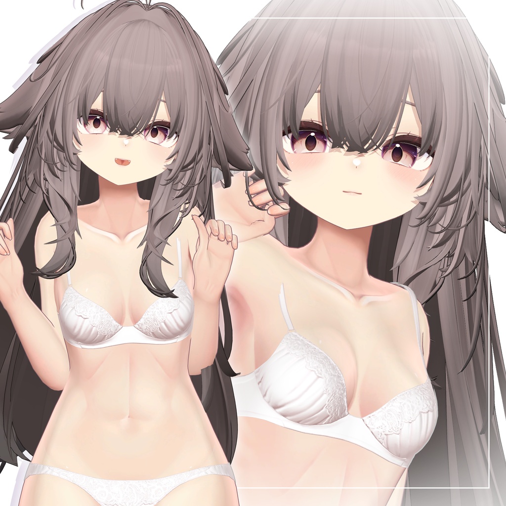 リリース記念セール7/31まで🦊【輝夜】ギャルゲ風♥テクスチャ/Kaguya GalgeStyle texture #ギャルゲ風肌テクスチャ