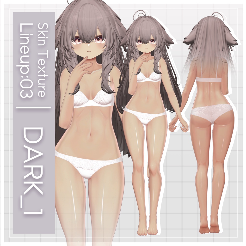 リリース記念セール7/31まで🦊【輝夜】ギャルゲ風♥テクスチャ/Kaguya GalgeStyle texture #ギャルゲ風肌テクスチャ