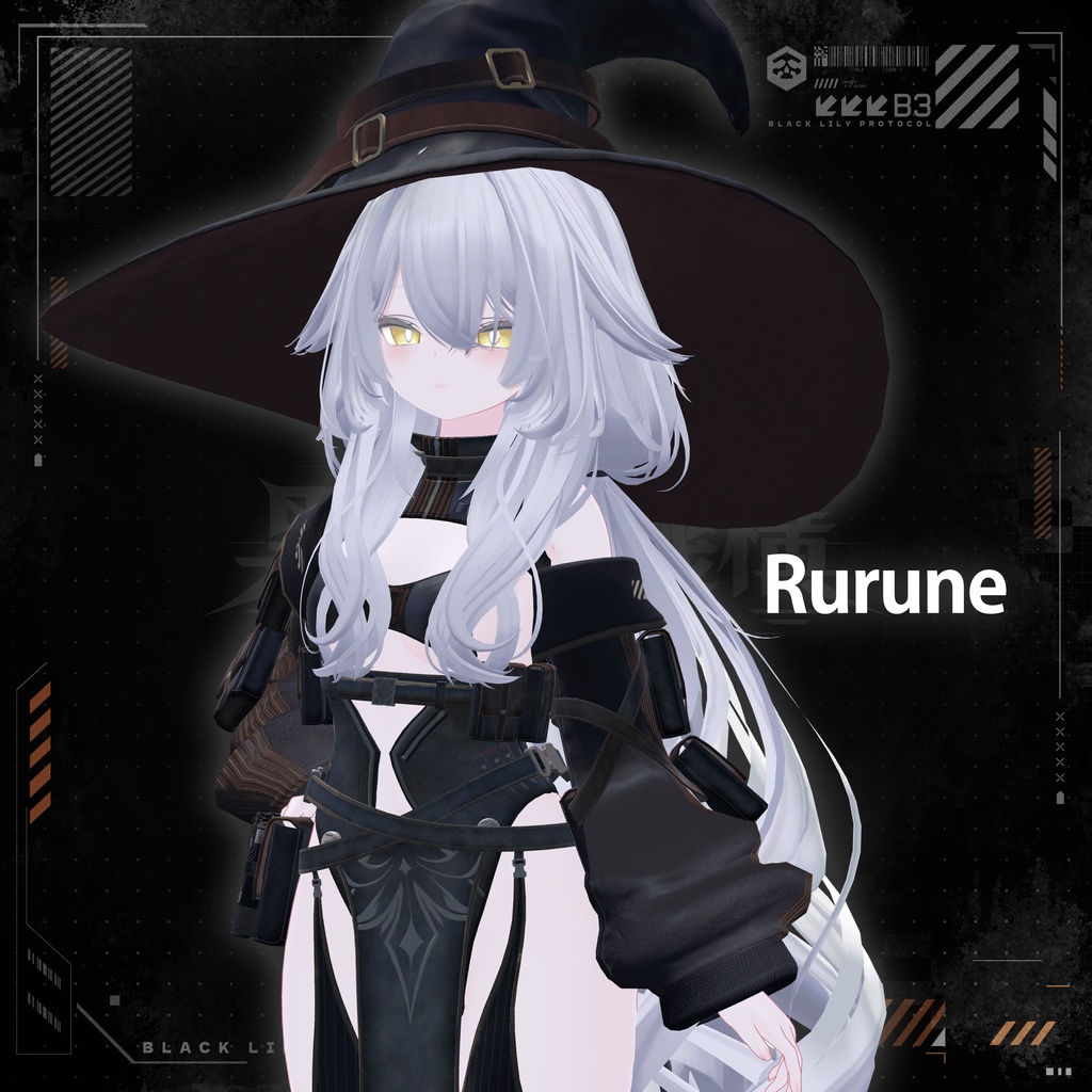 【16アバター対応】TechWear-BlackLily- ブラックリリー #TW_BlackLily