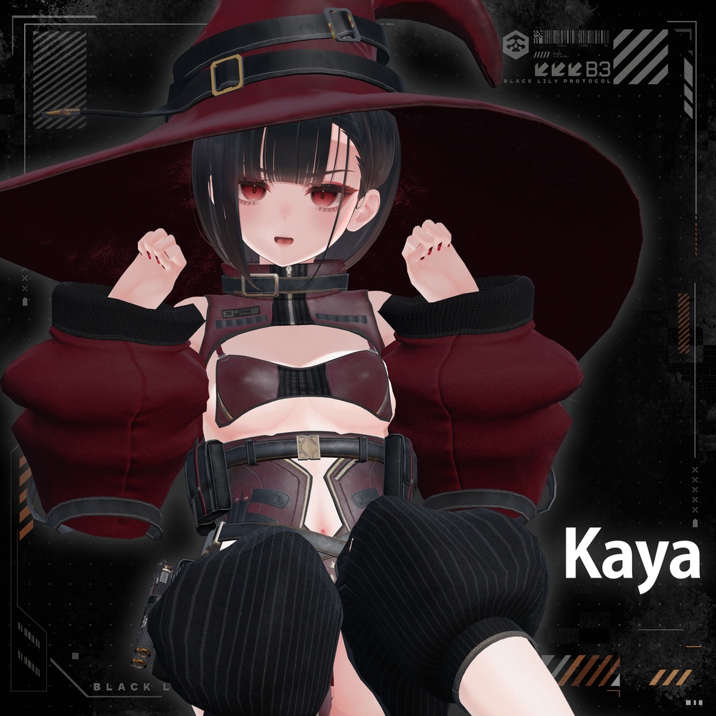 【16アバター対応】TechWear-BlackLily- ブラックリリー #TW_BlackLily