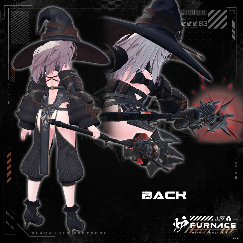 【16アバター対応】TechWear-BlackLily- ブラックリリー #TW_BlackLily