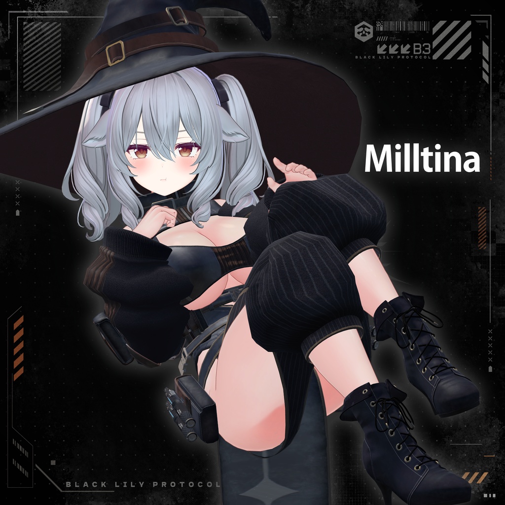 【16アバター対応】TechWear-BlackLily- ブラックリリー #TW_BlackLily