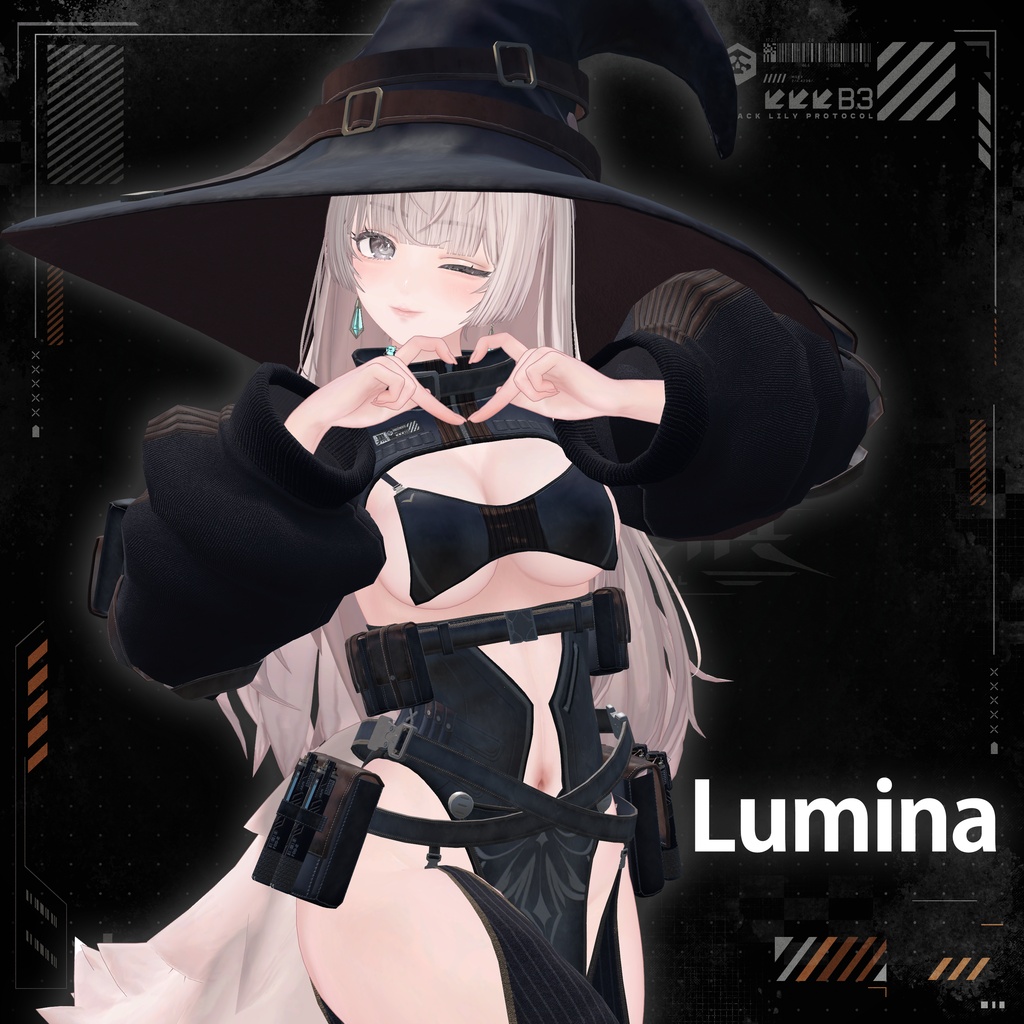 【16アバター対応】TechWear-BlackLily- ブラックリリー #TW_BlackLily