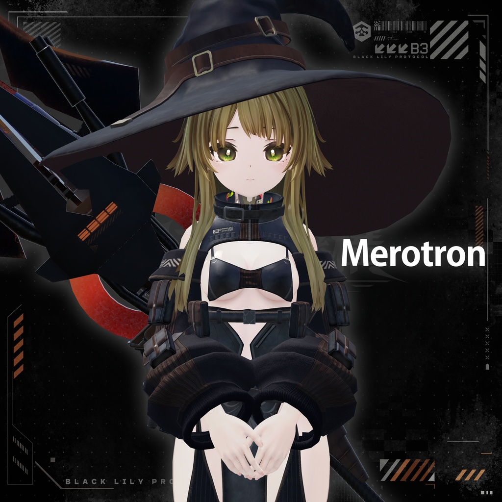 【16アバター対応】TechWear-BlackLily- ブラックリリー #TW_BlackLily