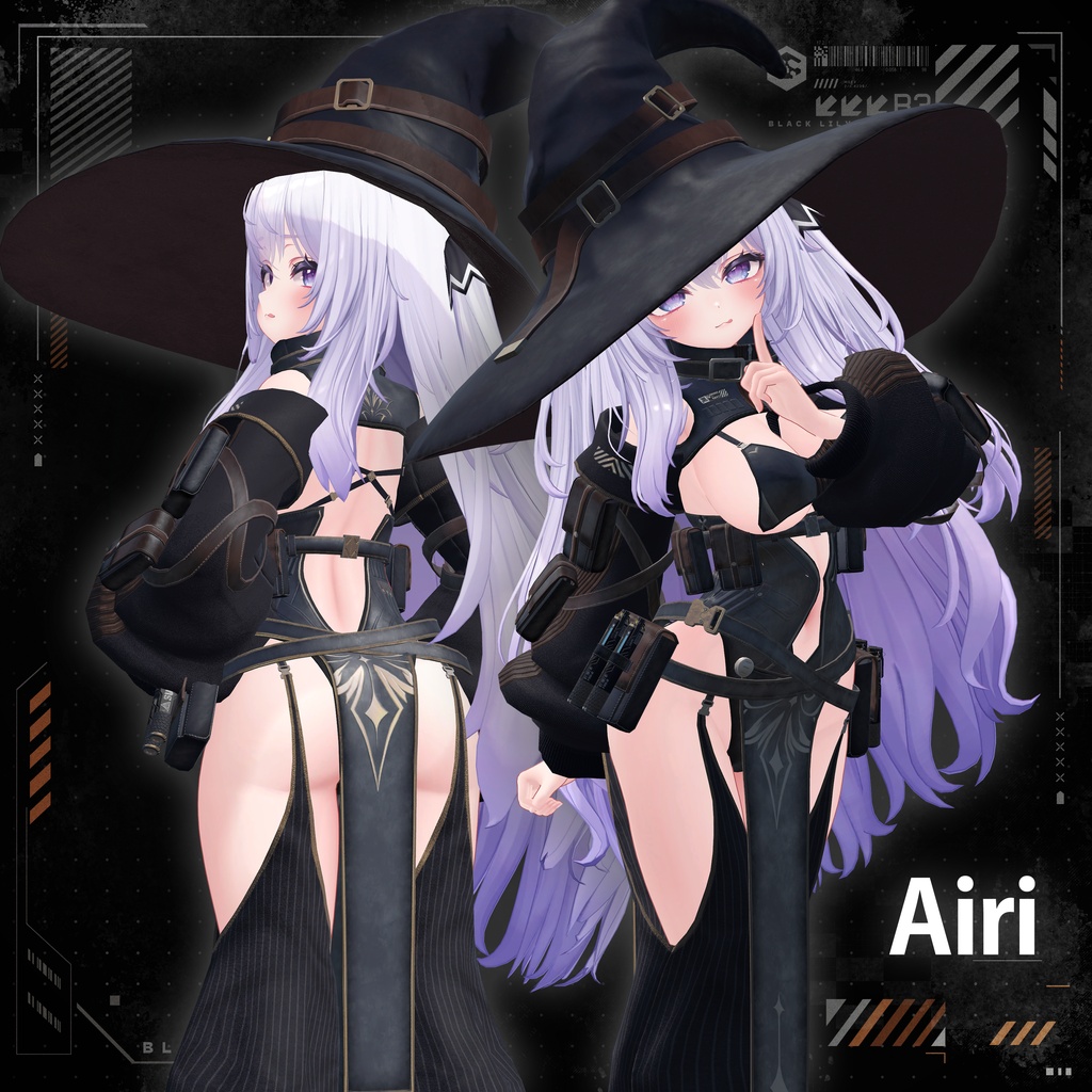 【16アバター対応】TechWear-BlackLily- ブラックリリー #TW_BlackLily