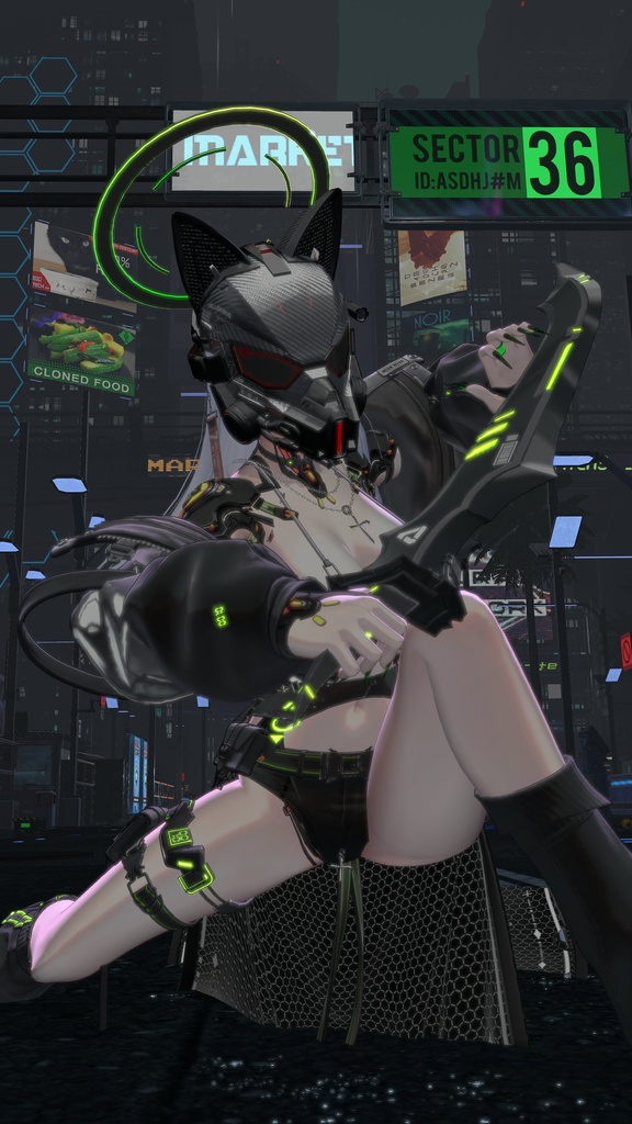 9.30までリリース記念セール中✨【15アバター対応】Cyber Full-Face Helmet -Helleborus- ヘレボルス #HLB_Helleborus