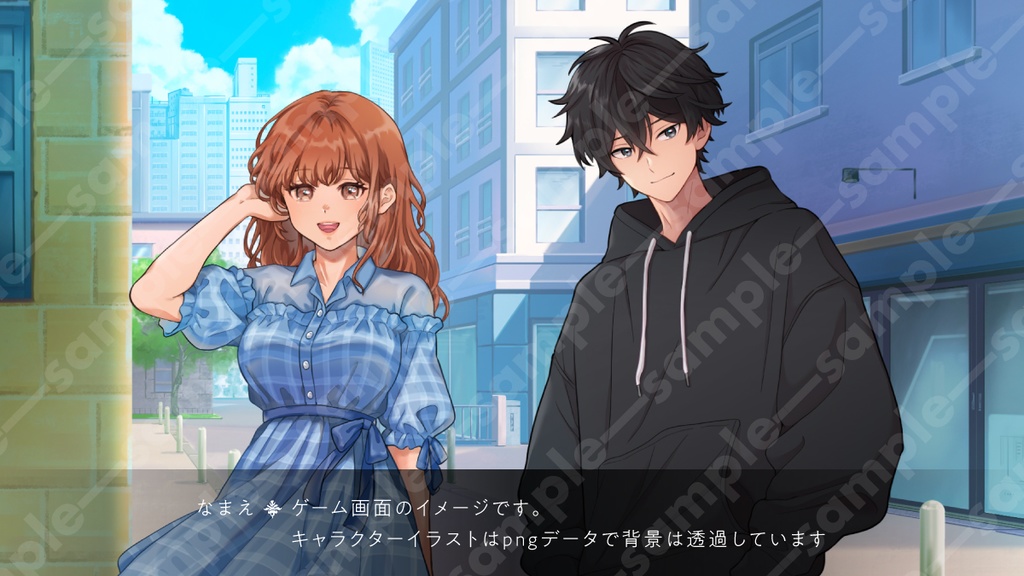 【立ち絵素材】茶髪セミロングのしっかり系ヒロイン女性イラスト/私服・水着・制服の3種類/全身差分12種