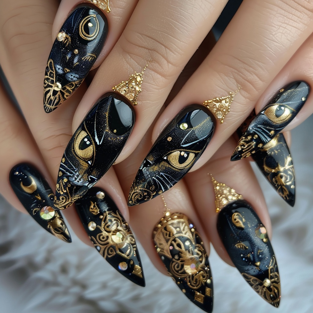 🌙黒猫のネイル参考デザイン10点セット🖤vol.2🔮