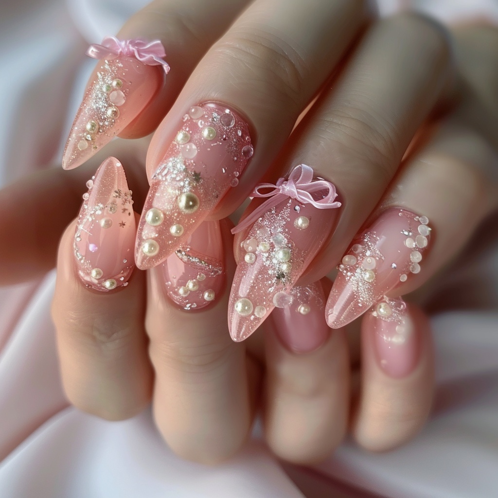 🌸【ネイルデザイン参考】ピンクのちゅるんネイル11点セット💅vol.1