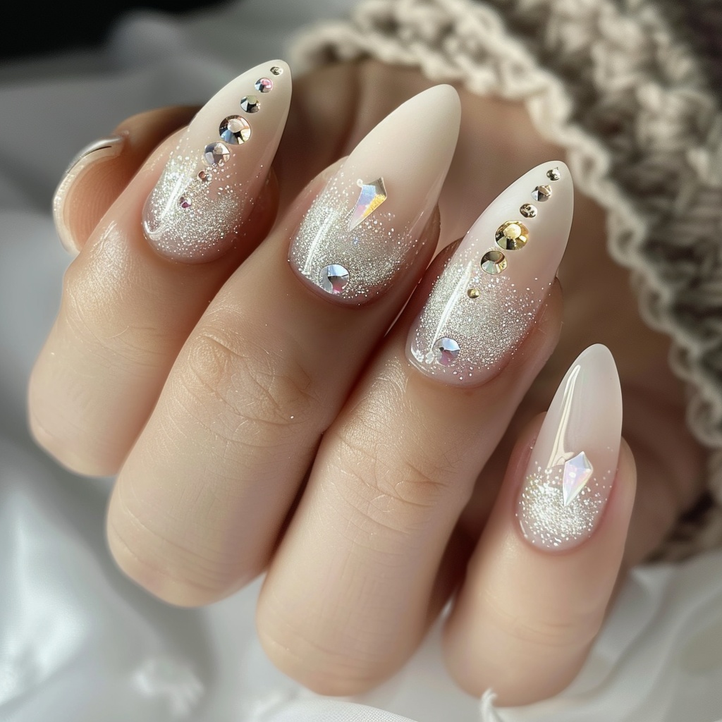 🔖【ネイルデザイン参考】ちゅるん×ホワイトネイル10点セット🤍✨