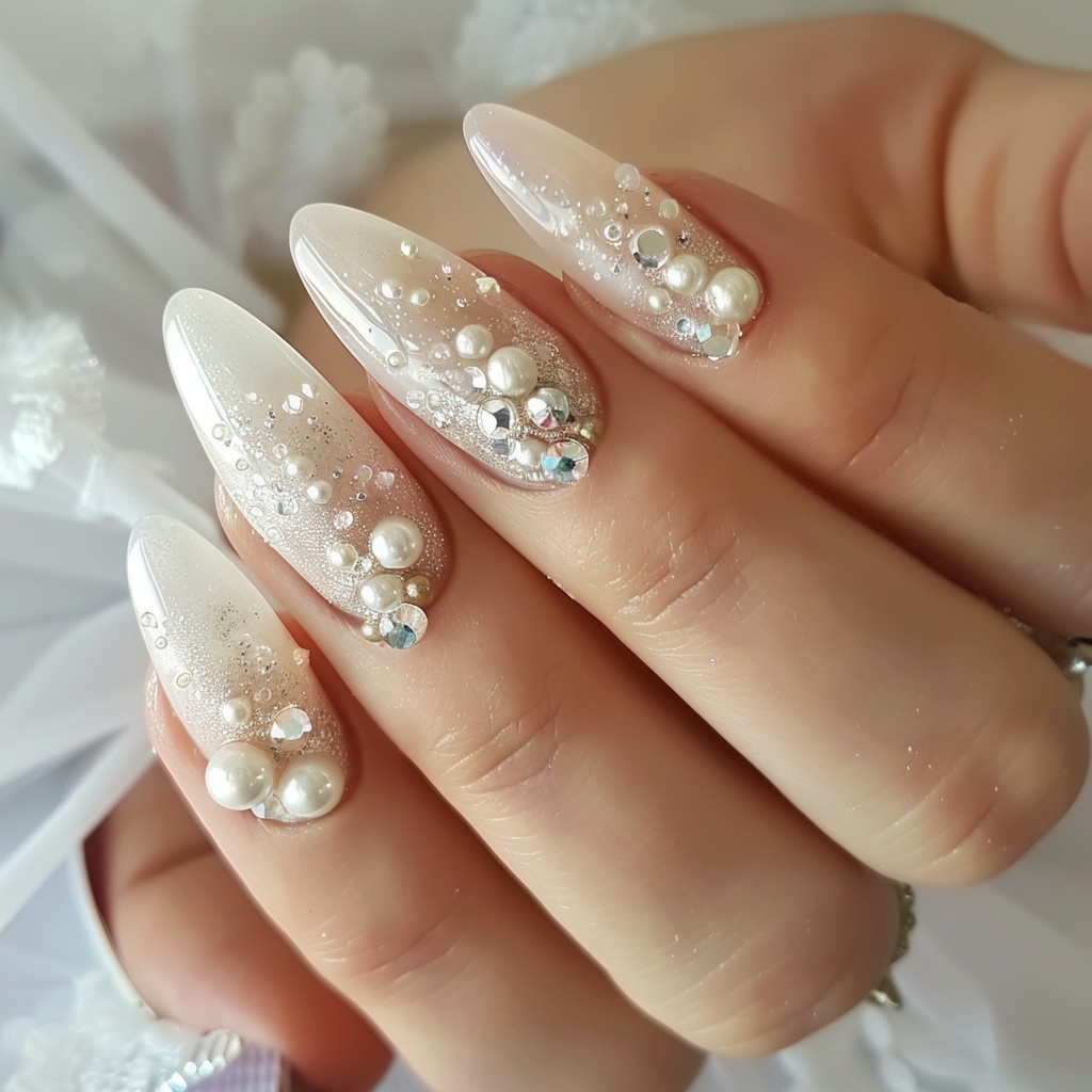 🔖【ネイルデザイン参考】ちゅるん×ホワイトネイル10点セット🤍✨