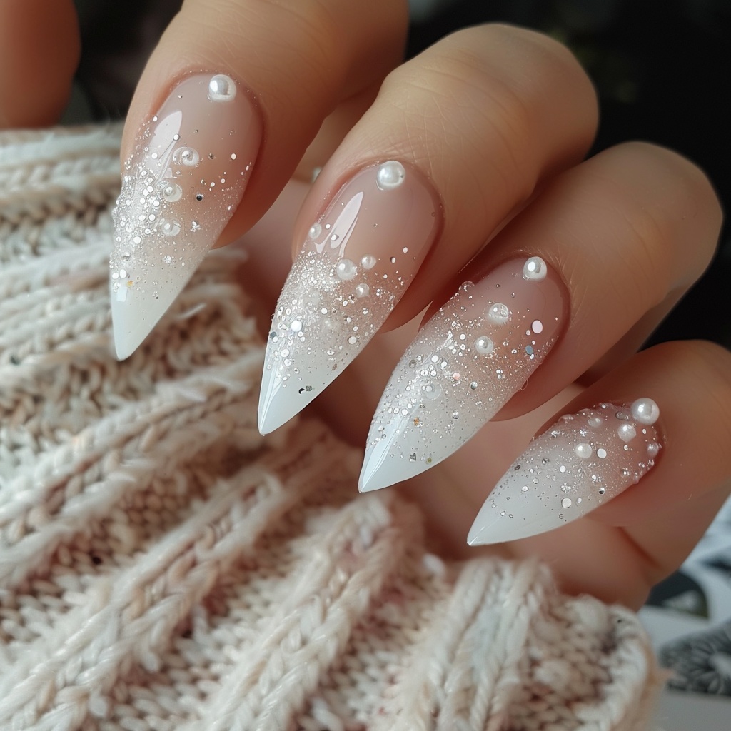 🔖【ネイルデザイン参考】ちゅるん×ホワイトネイル10点セット🤍✨