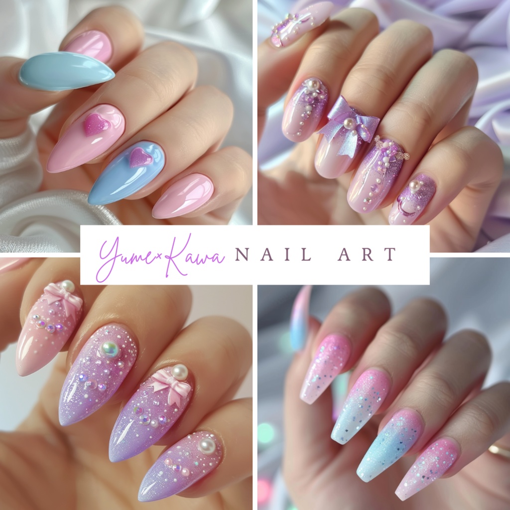 🌈【ネイルデザイン参考】ゆめかわネイル11点セット 🎀🦄