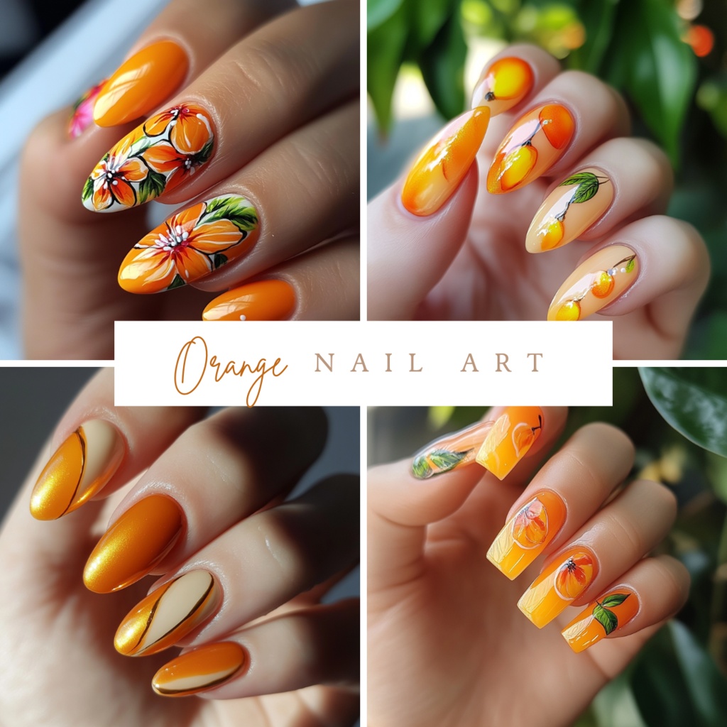 🍊【ネイル参考デザイン】元気が湧き出すフルーツ×フラワーネイル11点セット🍊