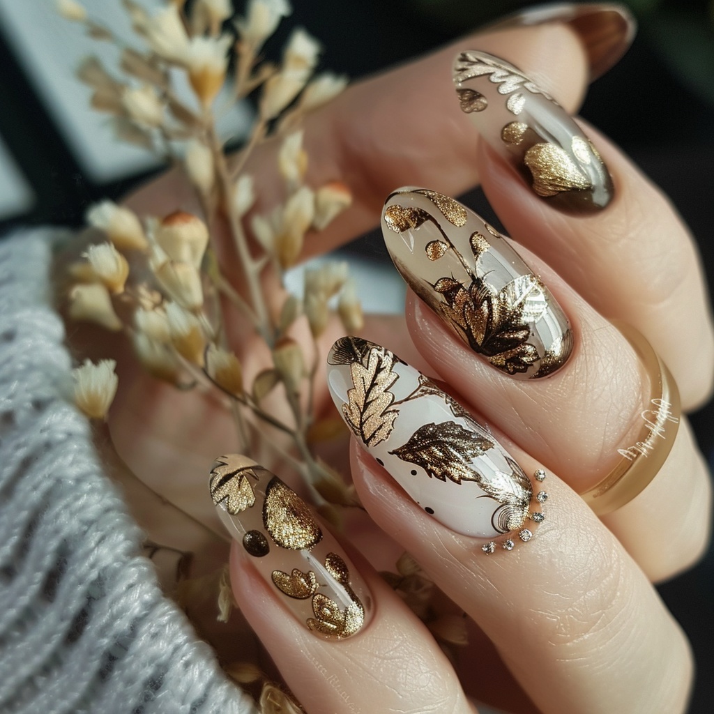 🌲【ネイル参考デザイン】Forest girl nail|森の少女のナチュラルネイル11点セット🌲