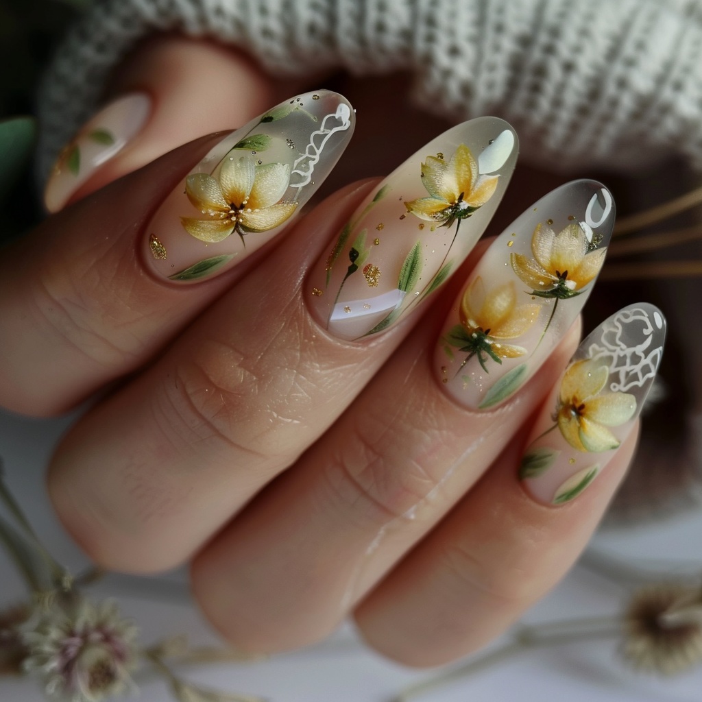 🌼【ネイル参考デザイン】Mimosa Nail Art|春を告げるミモザのネイル11点セット🌼
