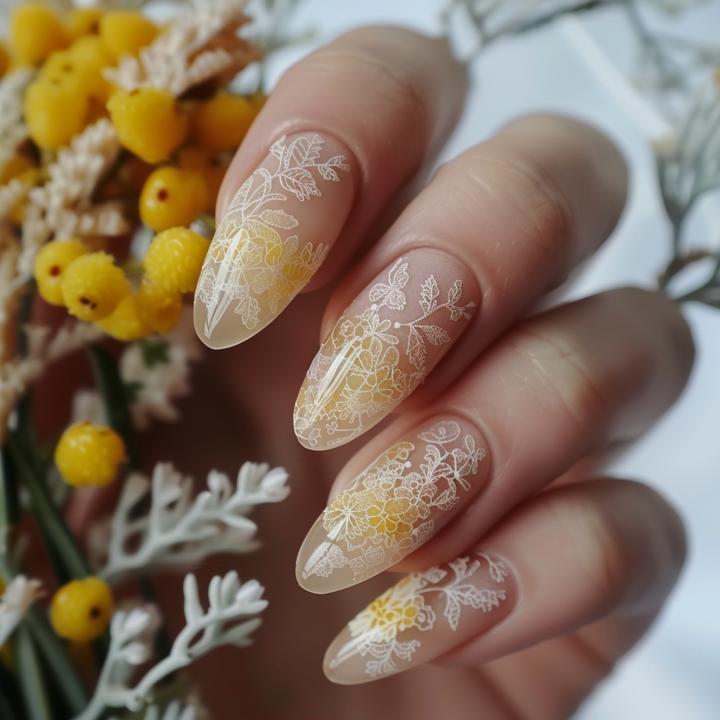 🌼【ネイル参考デザイン】Mimosa Nail Art|春を告げるミモザのネイル11点セット🌼
