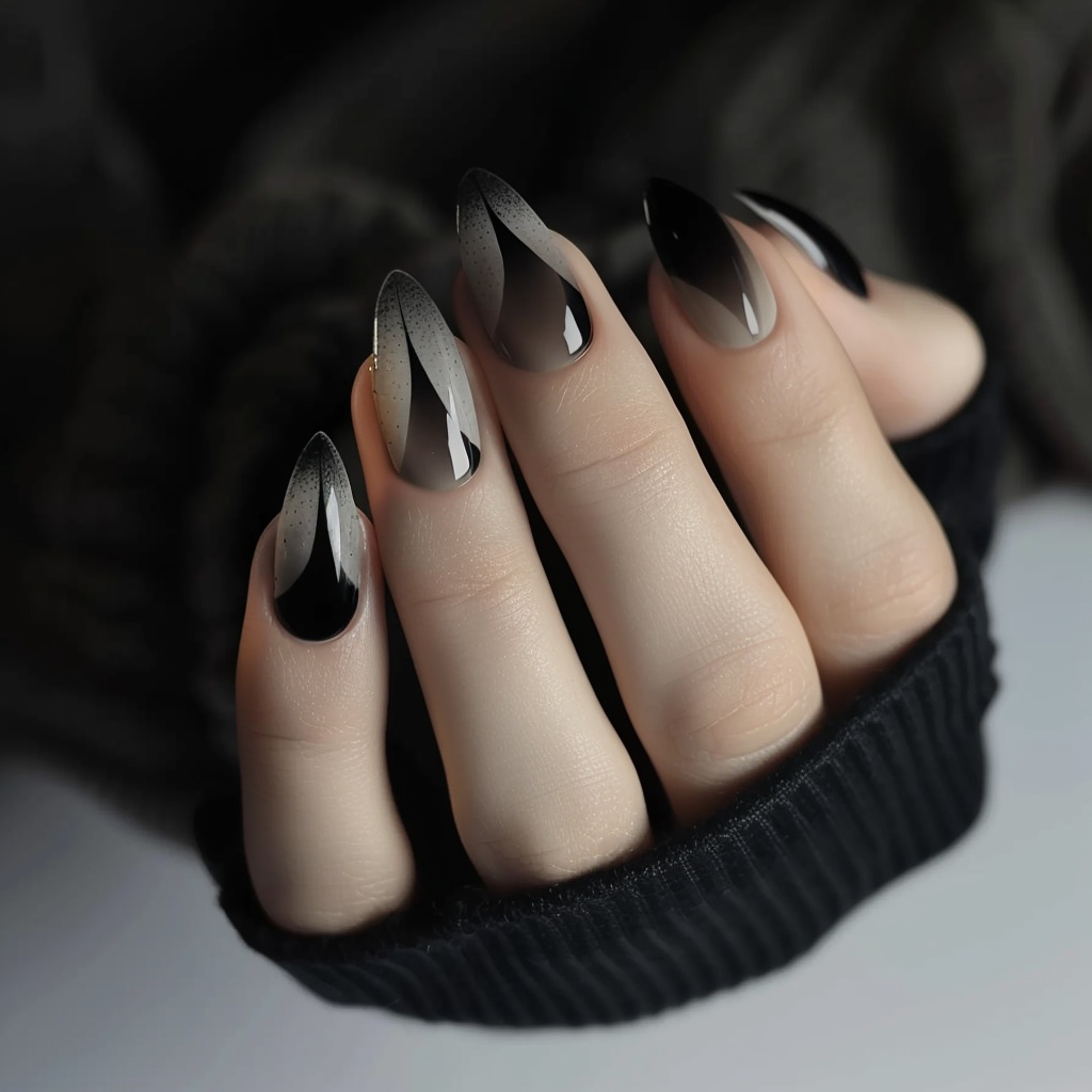 🖤【ネイル参考デザイン】Black Nail Art|闇と静寂を纏うブラックネイル11点セット🖤