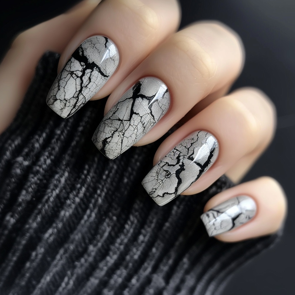🖤【ネイル参考デザイン】Black Nail Art|闇と静寂を纏うブラックネイル11点セット🖤