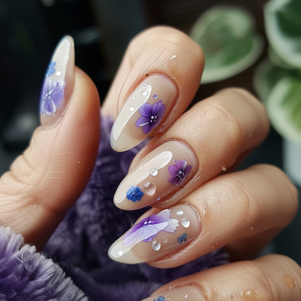 💠【ネイルデザイン参考】Hydrangea Nail|紫陽花ネイルアート16点セット💠