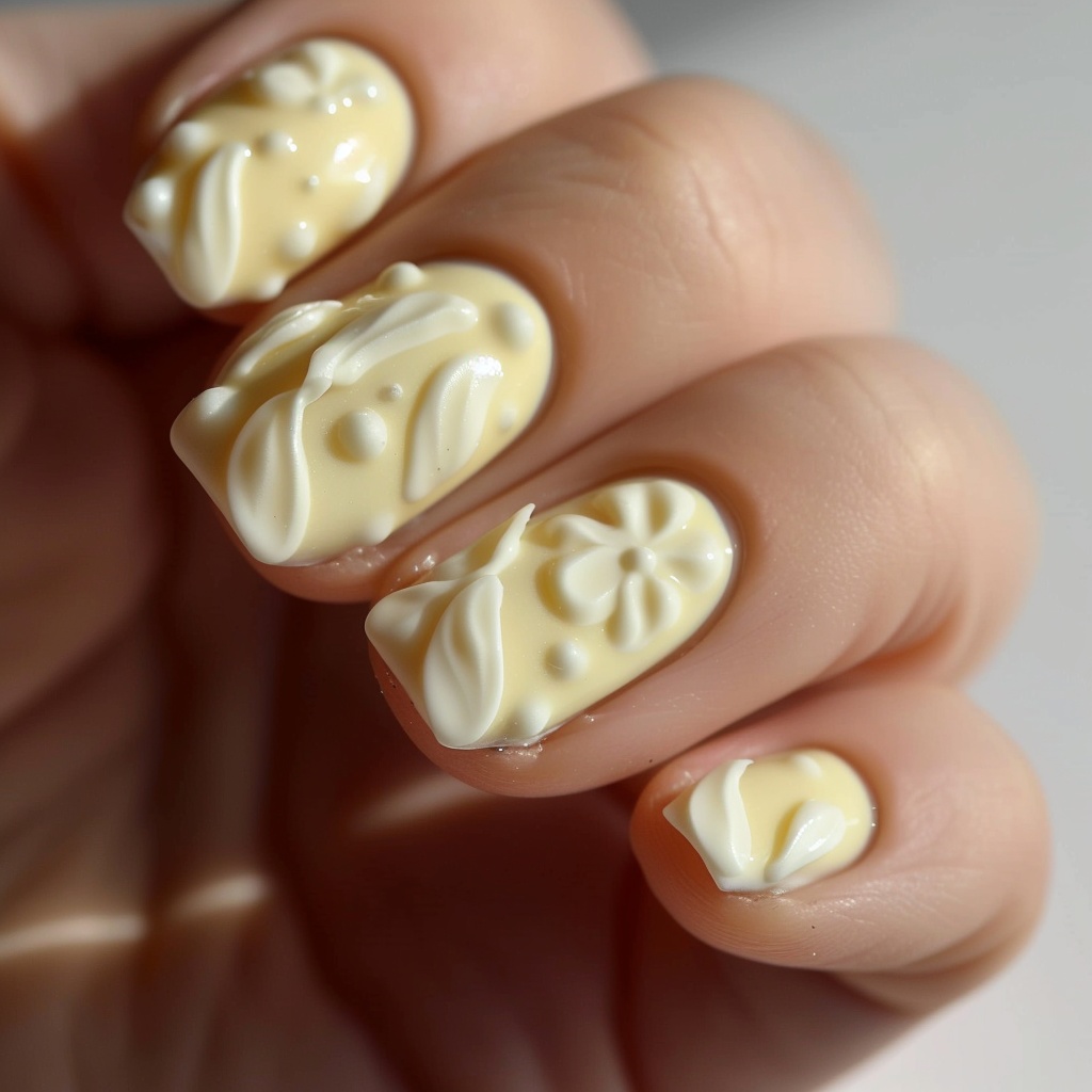 🍋【ネイルデザイン参考】Lemon Cheesecake Nail|レモンチーズケーキネイルアート15点セット🍋