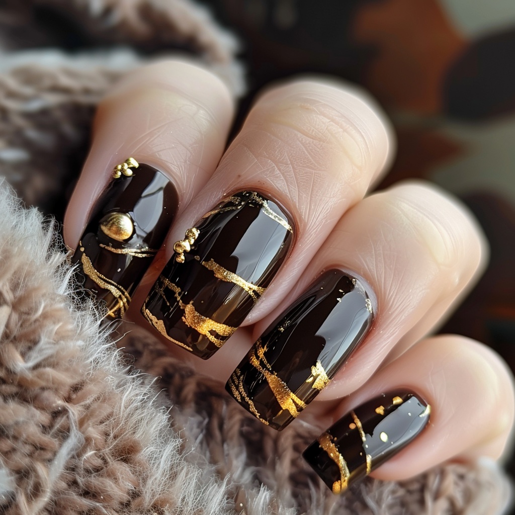 🍫【ネイルデザイン参考】Bitter Chocolate Nail|ビターショコラネイルアート15点セット🍫