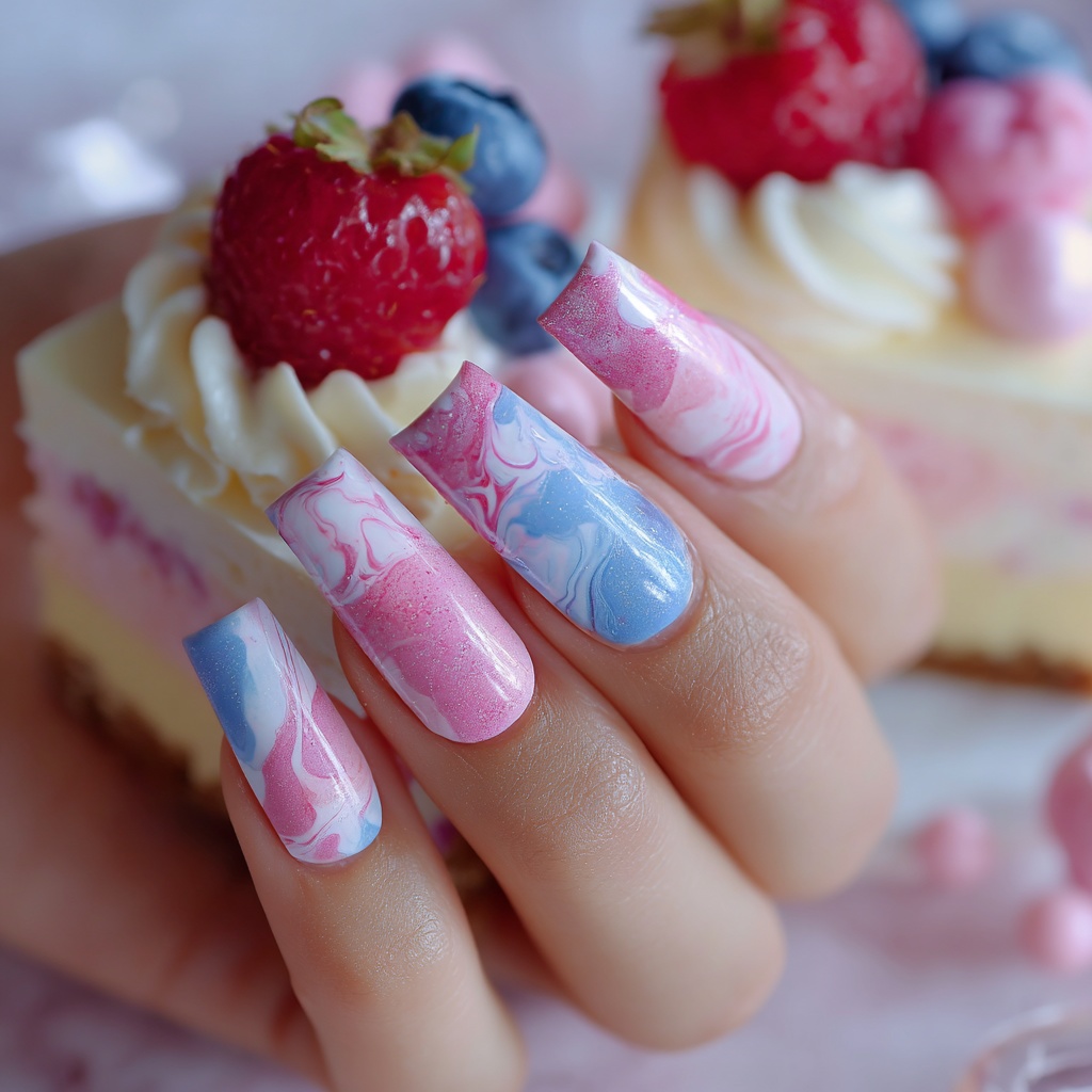 🍓【ネイルデザイン素材】Berry Cheesecake Nail|ベリーチーズケーキネイルアート10点セット🍓