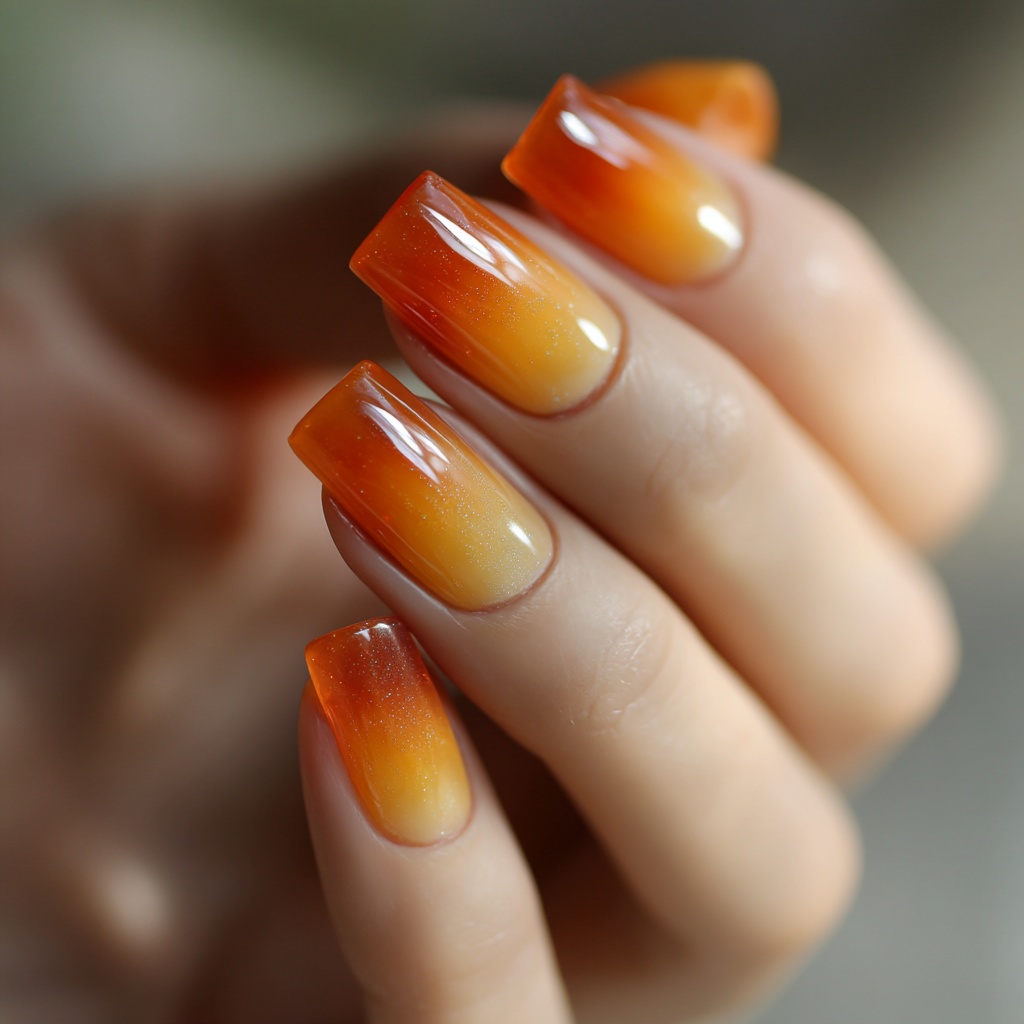🍊【ネイルデザイン素材】Orange Tart Nail|オレンジタルトネイルアート11点セット🍊