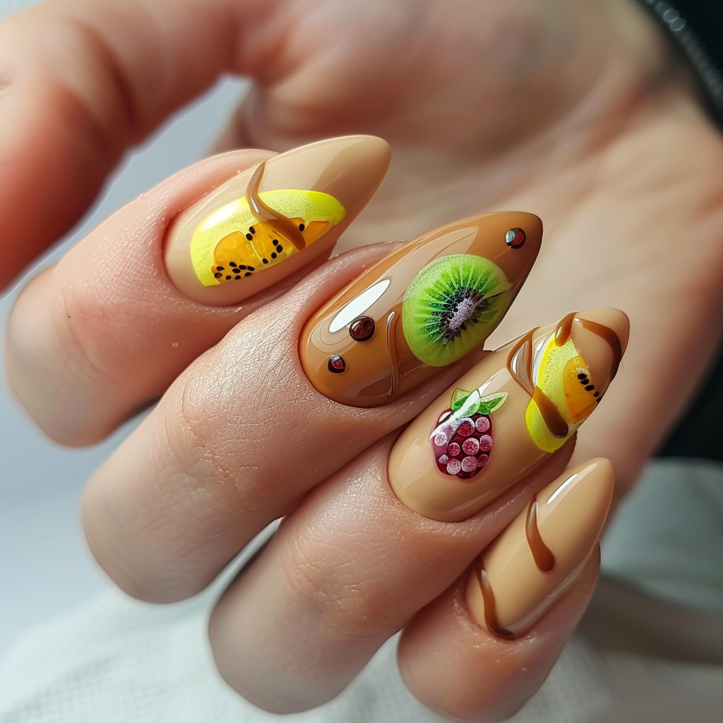 🥞【デジタルネイル素材素材】Sweet Morning Nail|朝食とパンケーキとはちみつネイルアート15点セット🥞