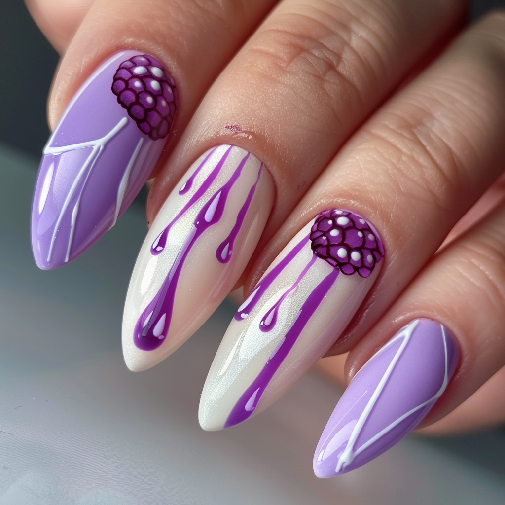 🍓【ネイルデザイン素材】Raspberry Vanilla|ラズベリーバニラネイルアート16点セット🍓