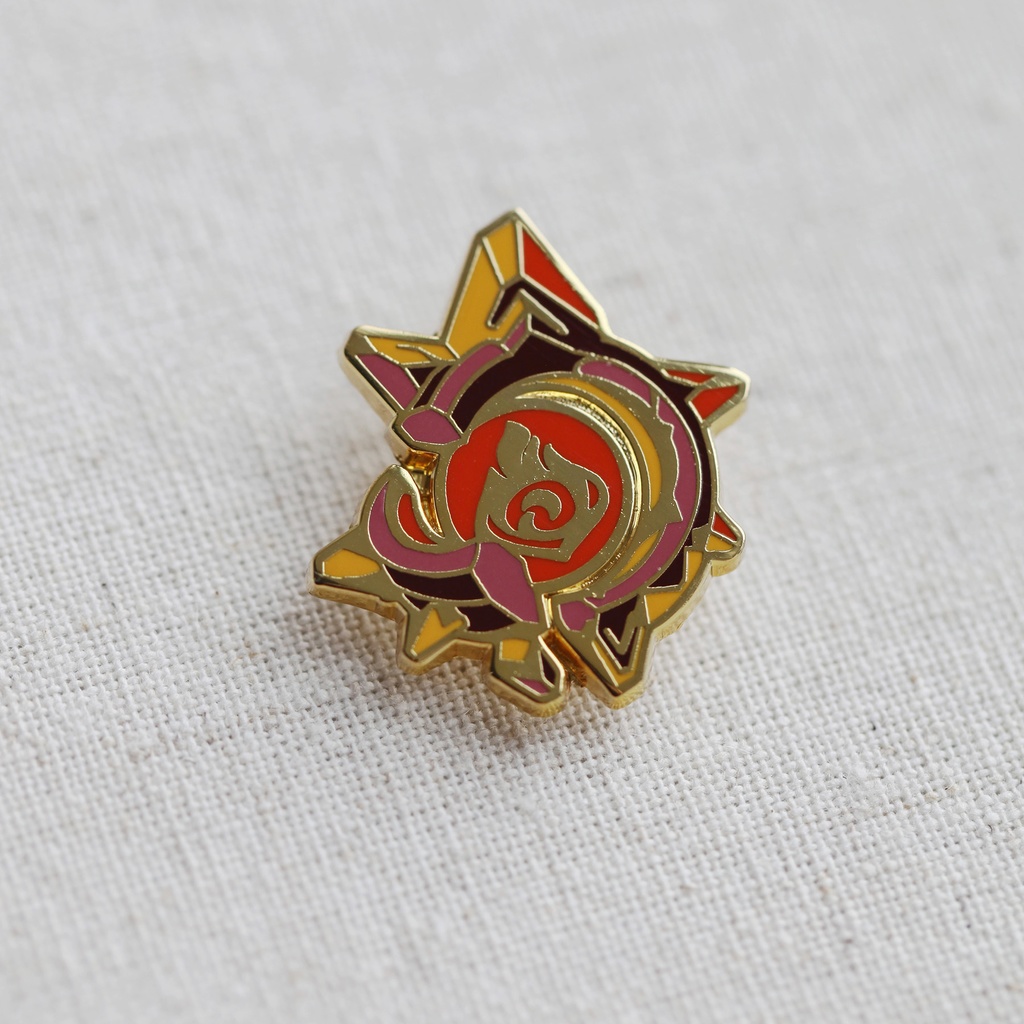 神の瞳 ピンバッジ 炎神 水神 風神 岩神 雷神 草神