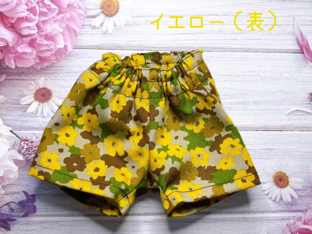 テディベア 迷彩風花柄パンツ