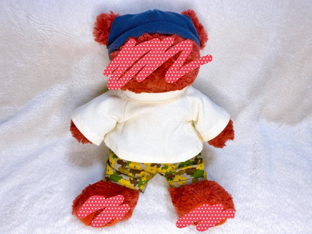 テディベア 迷彩風花柄パンツ