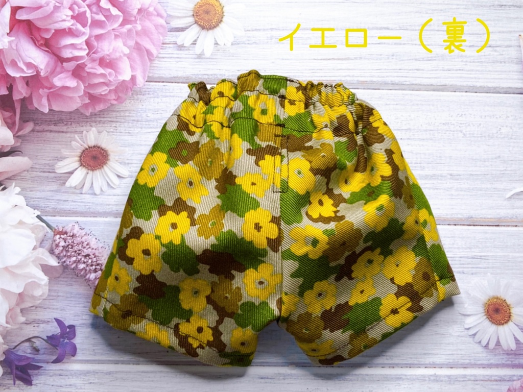 テディベア 迷彩風花柄パンツ