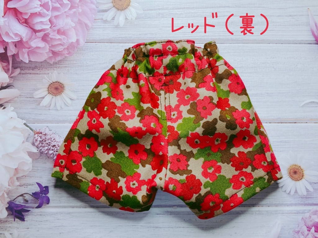 テディベア 迷彩風花柄パンツ