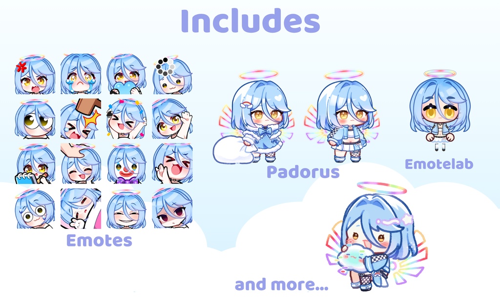 Cyber Angel VtuberModel Pack Live2D