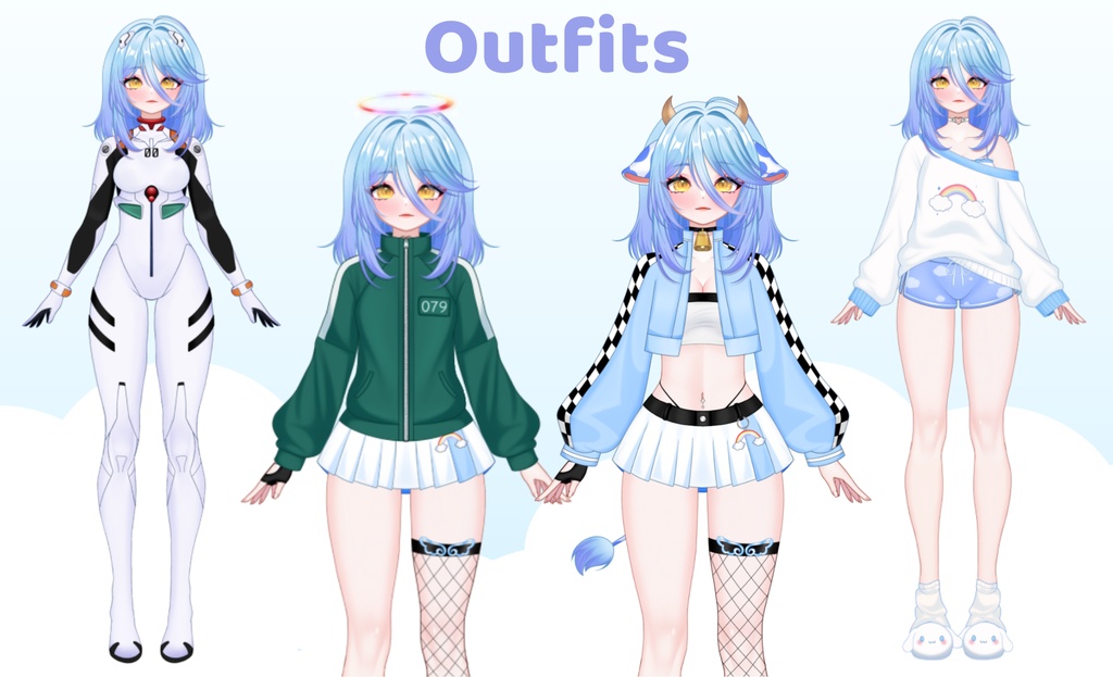 Cyber Angel VtuberModel Pack Live2D