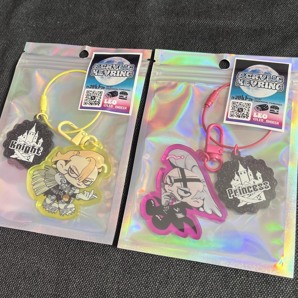 2連ワイヤーアクリルキーホルダー 各2種