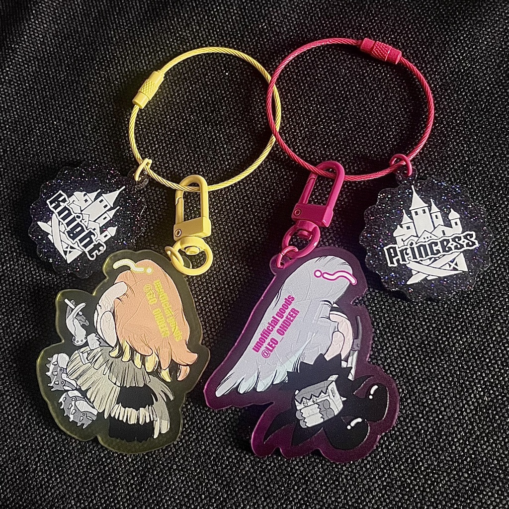 2連ワイヤーアクリルキーホルダー 各2種