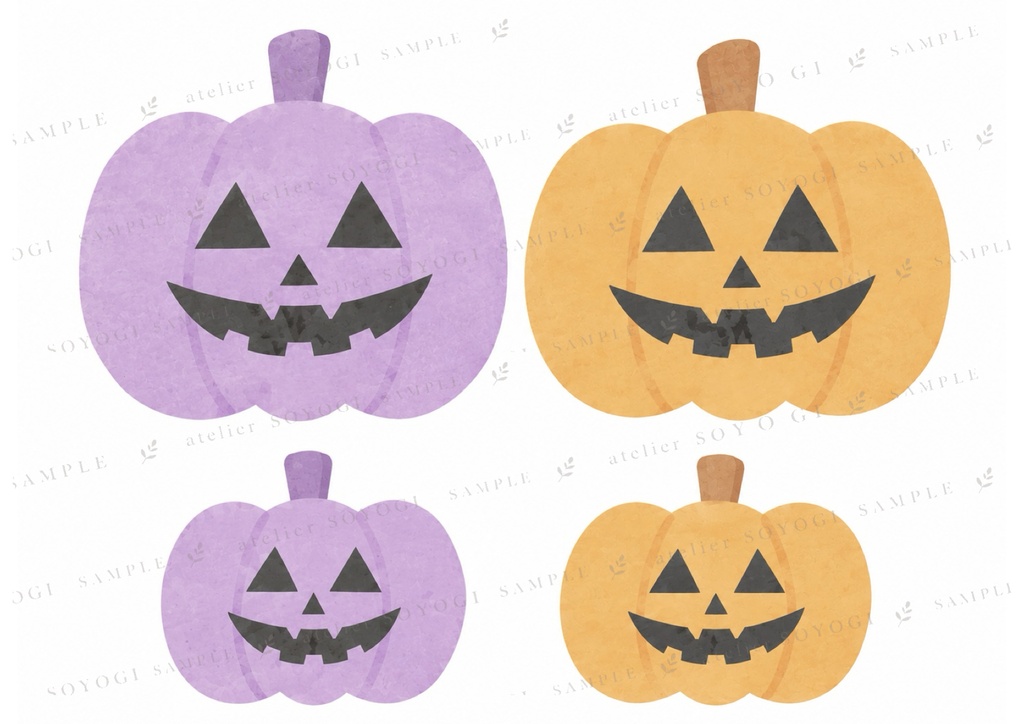 ハロウィン素材11点セット / イラスト