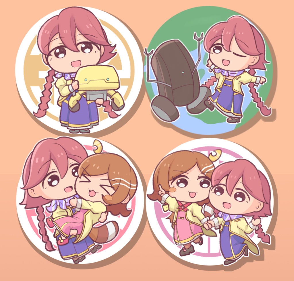 【C106】キャラクターアクリルバッジ【アポホテル】