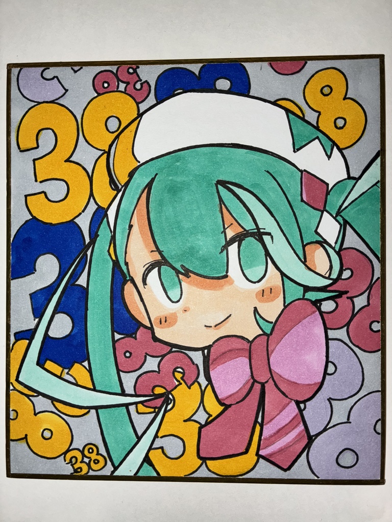 初音ミク/サンパレスちゃん【ミニ色紙】