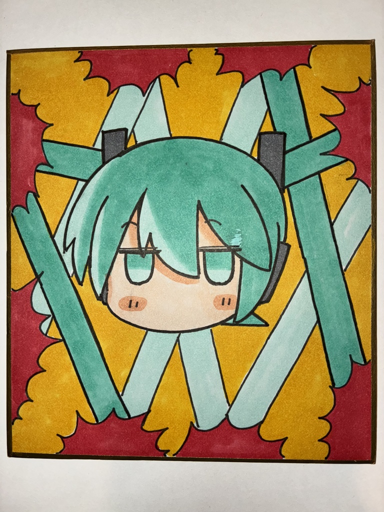 初音ミク【ミニ色紙】