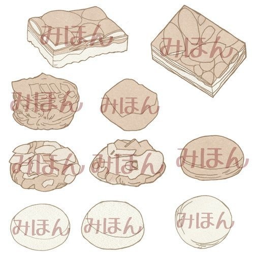 【印刷用】焼菓子のイラスト素材【全30種類】