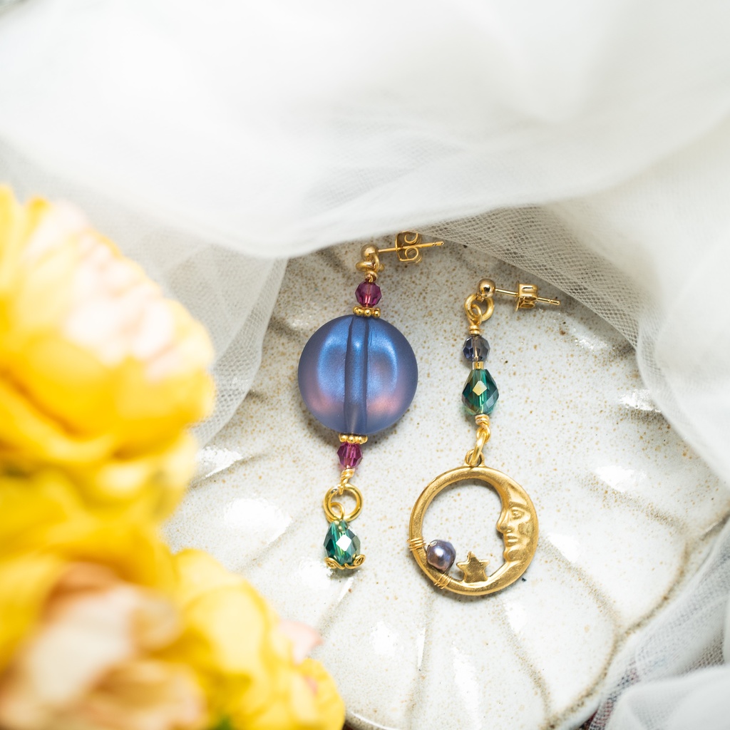 【 TSUKI 】 躑躅森盧笙イメージ ピアス イヤリング