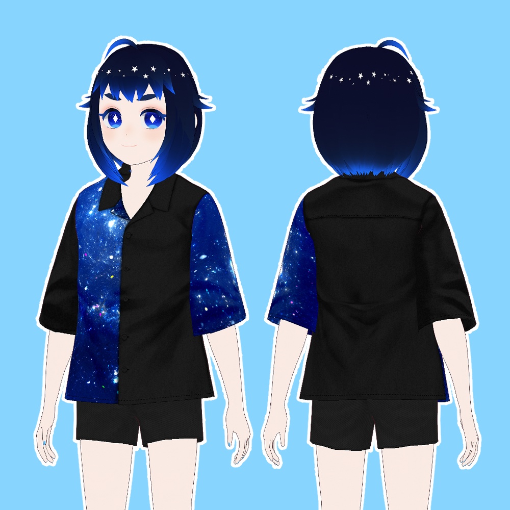 【VRoid正式版】宇宙的オープンカラーシャツ
